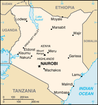LandesÃ¼bersichtskarte Kenia